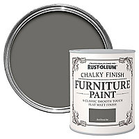 Rust-Oleum Anthracite Chalky effect Matt Furniture paint, 750ml