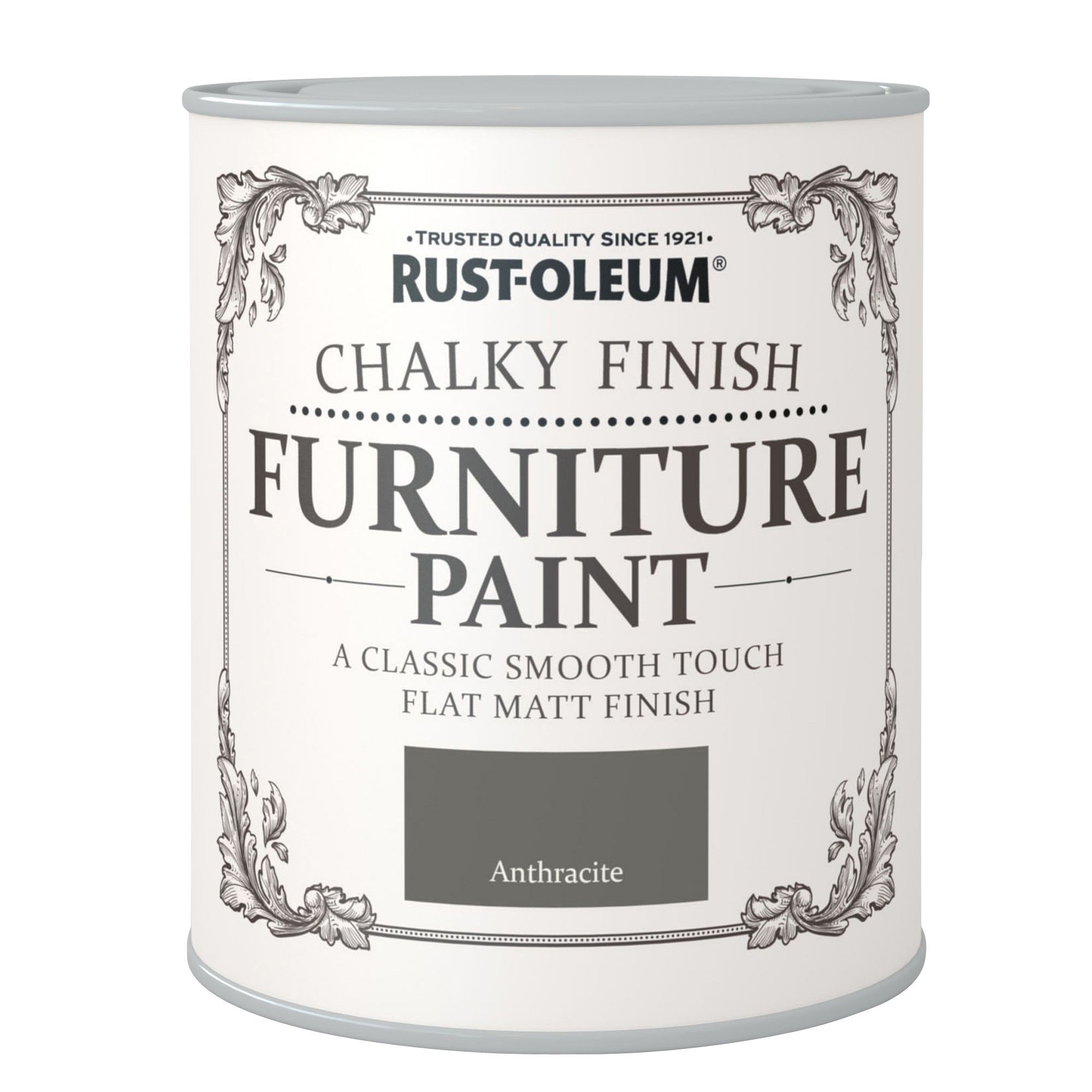 Rust-Oleum Anthracite Chalky effect Matt Furniture paint, 750ml