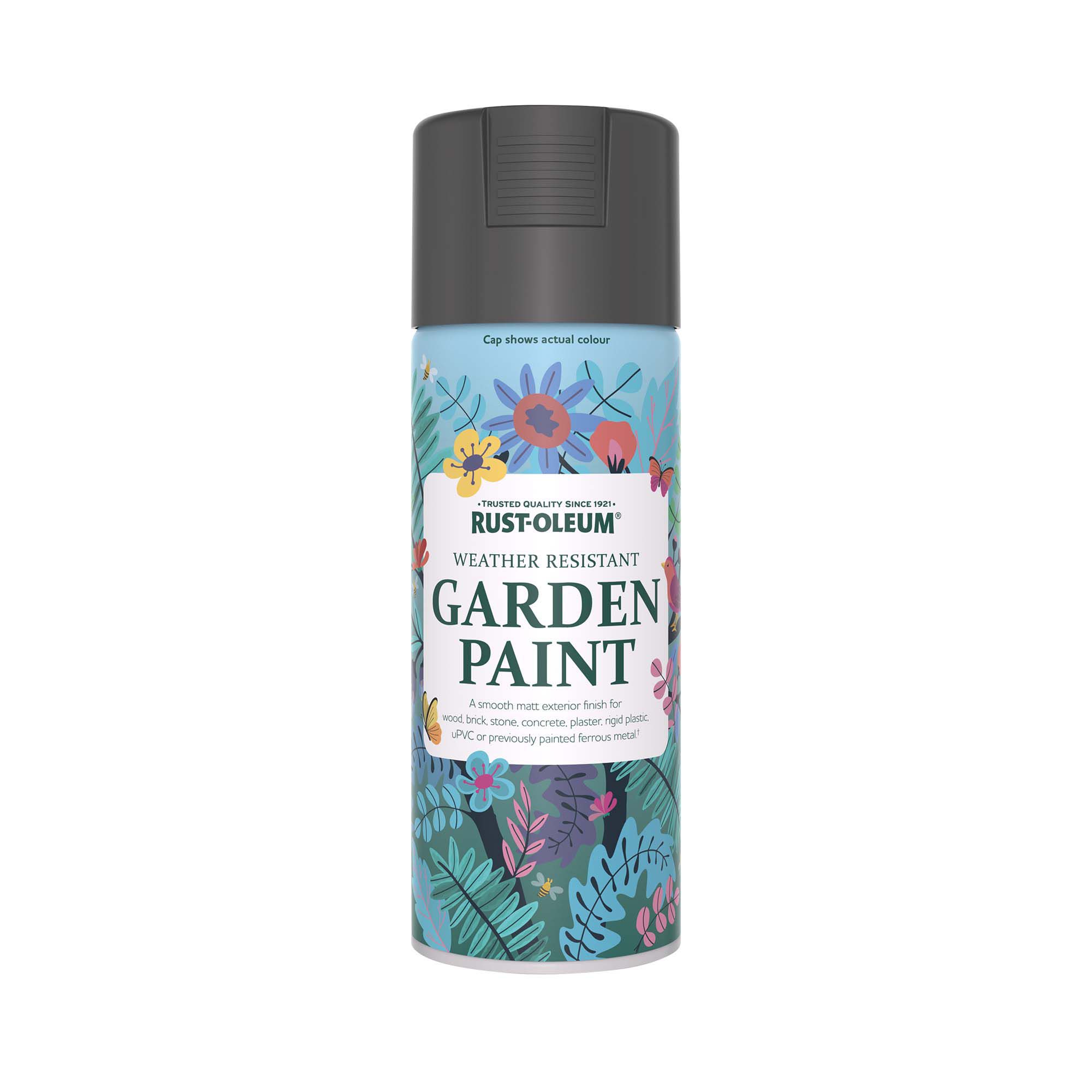 Rust-Oleum Anthracite Matt Multi-surface Exterior Topcoat Paint, 400ml Spray can
