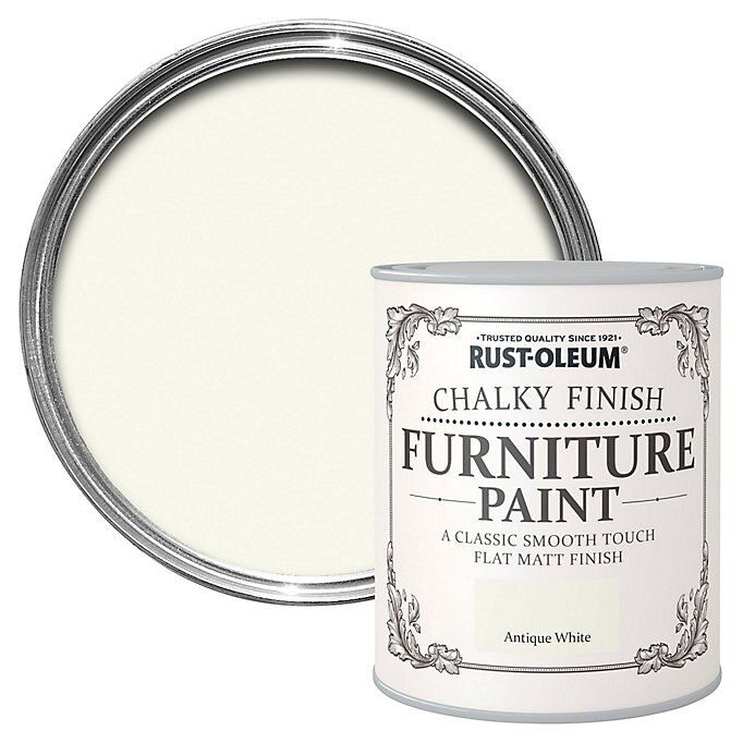 RustOleum Antique white Chalky effect Matt Furniture paint, 125ml DIY at B&Q