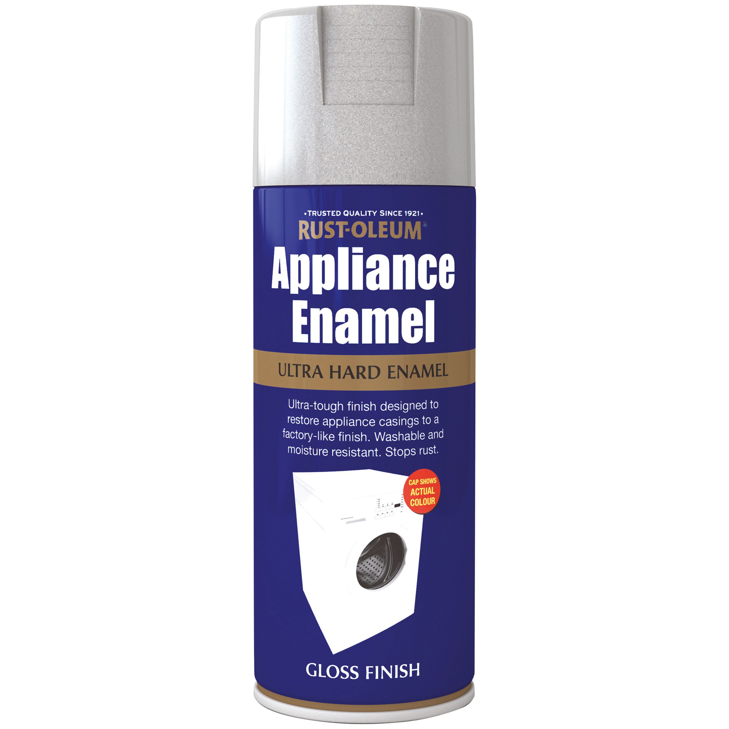 Rust-Oleum Appliance Enamel Gloss Stainless steel effect Restorer Spray paint, 400ml