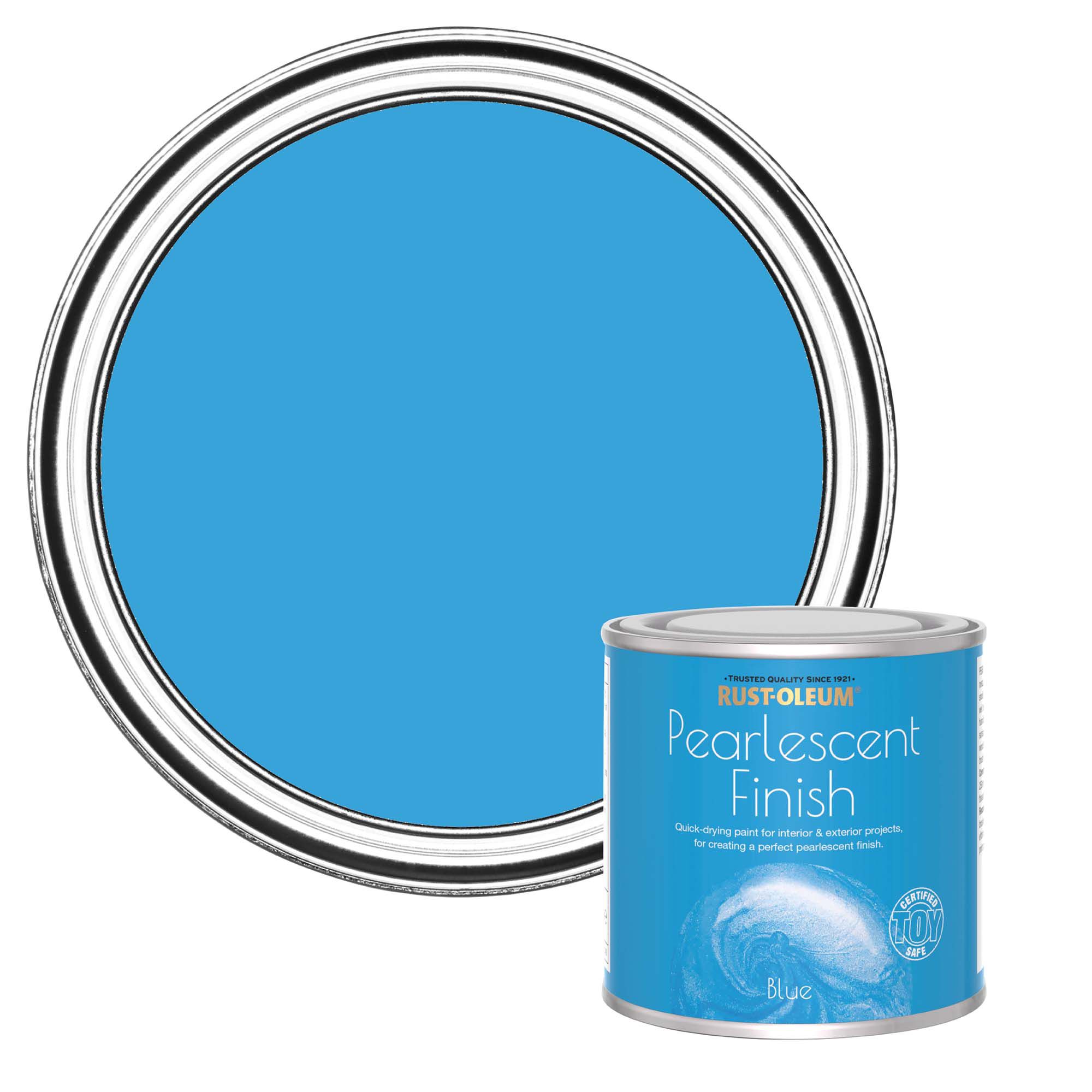 Rust-Oleum Blue Pearlescent effect Mid sheen Multi-surface Topcoat Special effect paint, 250ml