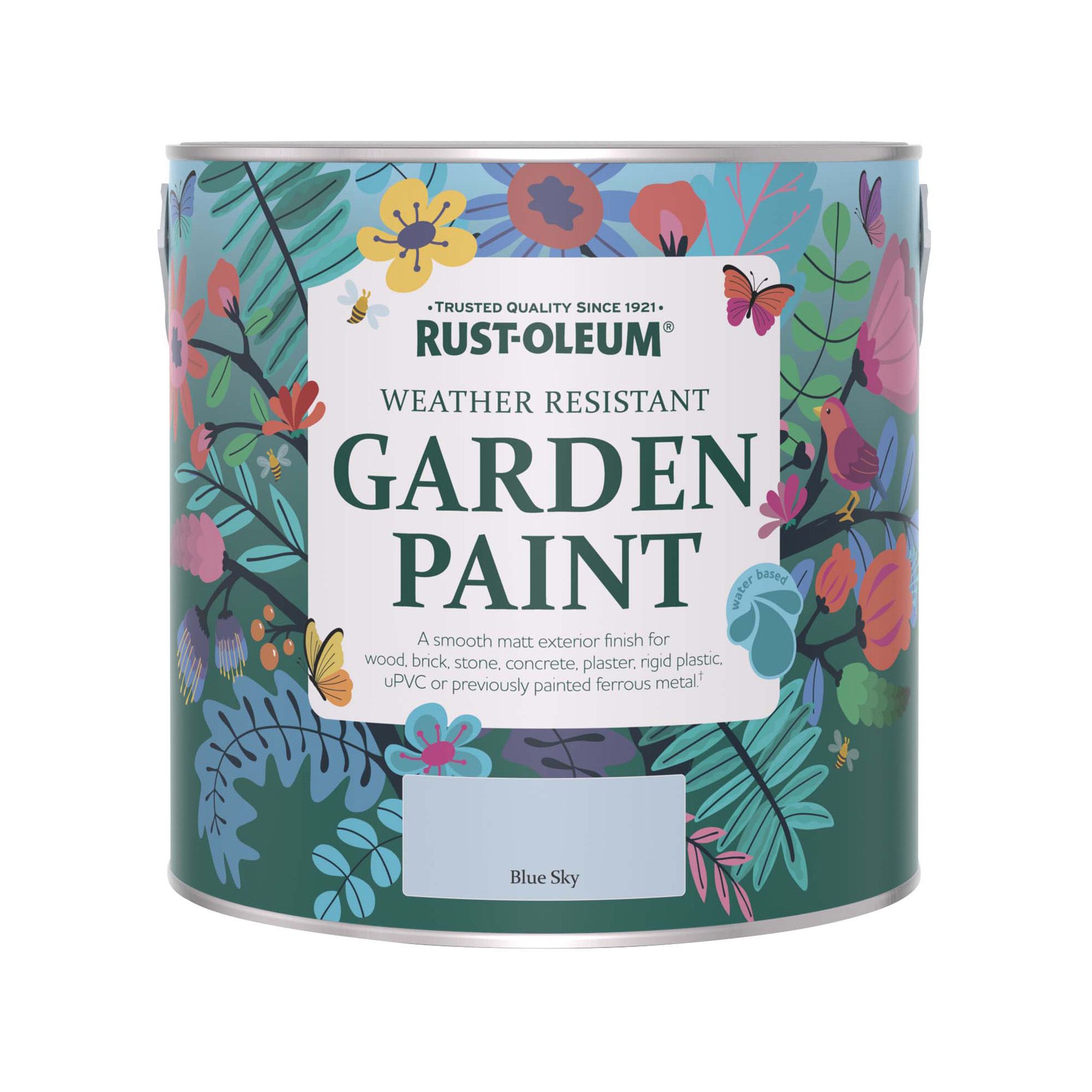 Rust-Oleum Blue Sky Matt Multi-surface Exterior Topcoat Paint, 2.5L Tin