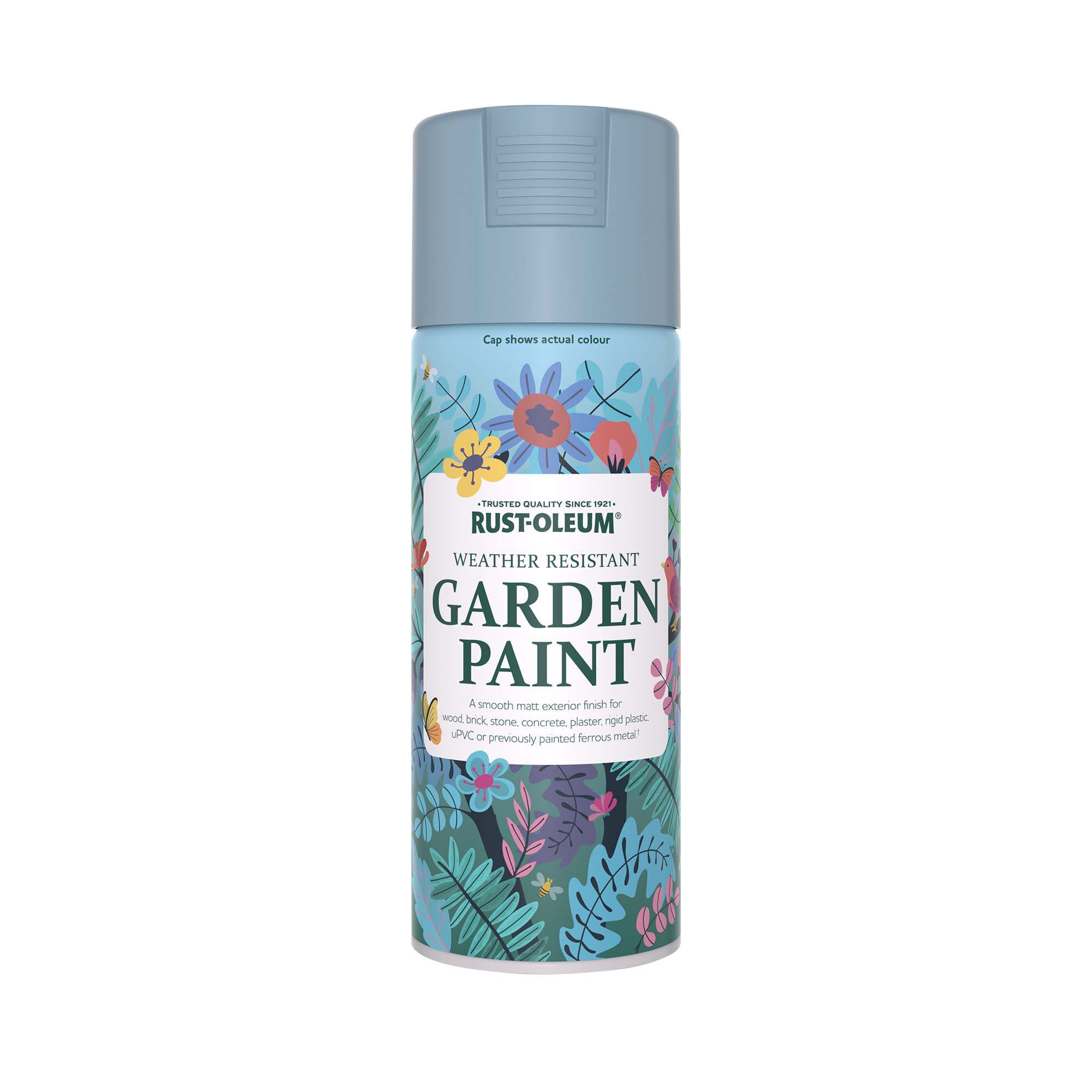 Rust-Oleum Blue Sky Matt Multi-surface Exterior Topcoat Paint, 400ml Spray can