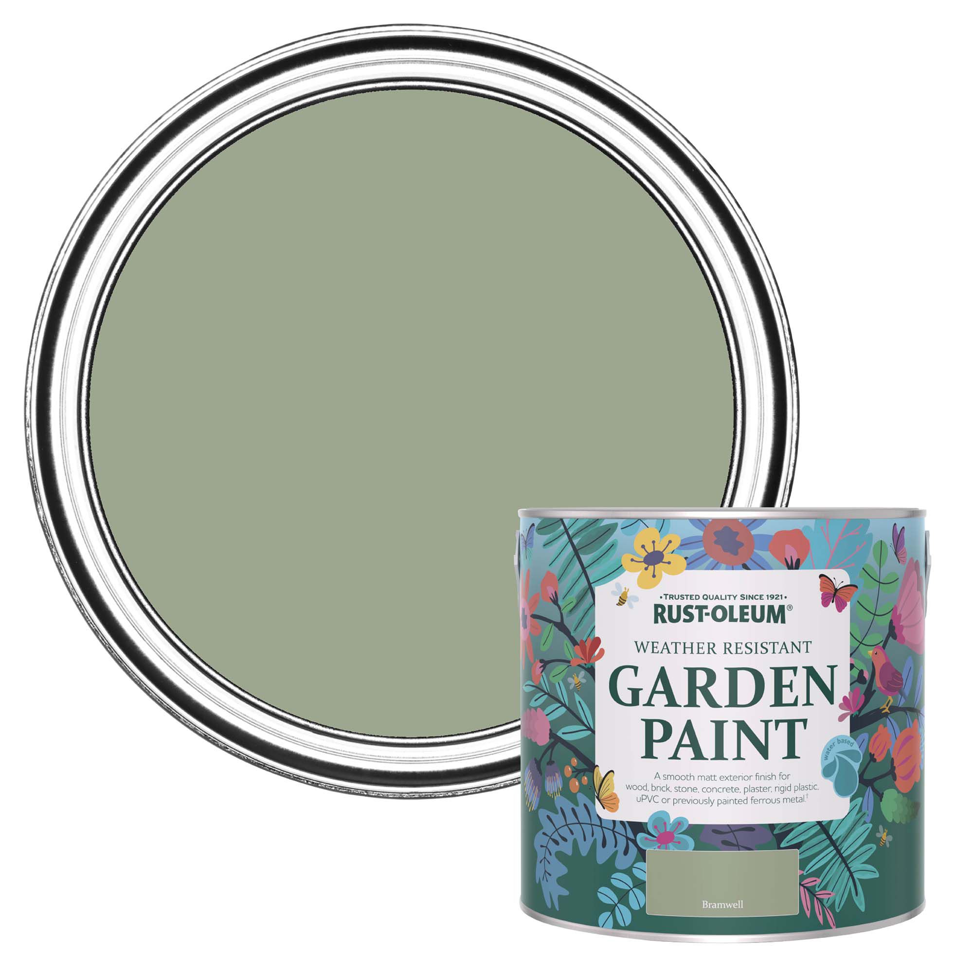 RustOleum Bramwell Matt Multisurface Garden Paint, 2.5L Tin DIY at B&Q