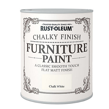 Rust-Oleum Chalk white Chalky effect Matt Furniture paint, 125ml