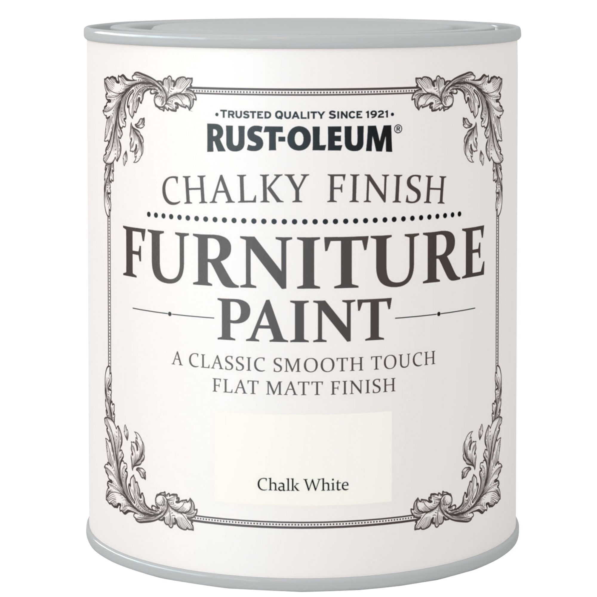 Rust Oleum Chalk White Chalky Effect Matt Furniture Paint 750ml Diy At B Q