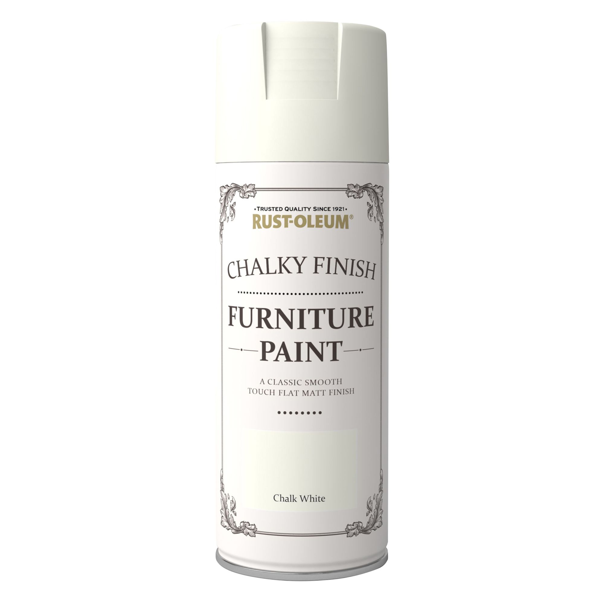 Rust-Oleum Chalk white Flat matt Furniture paint, 400ml Spray can