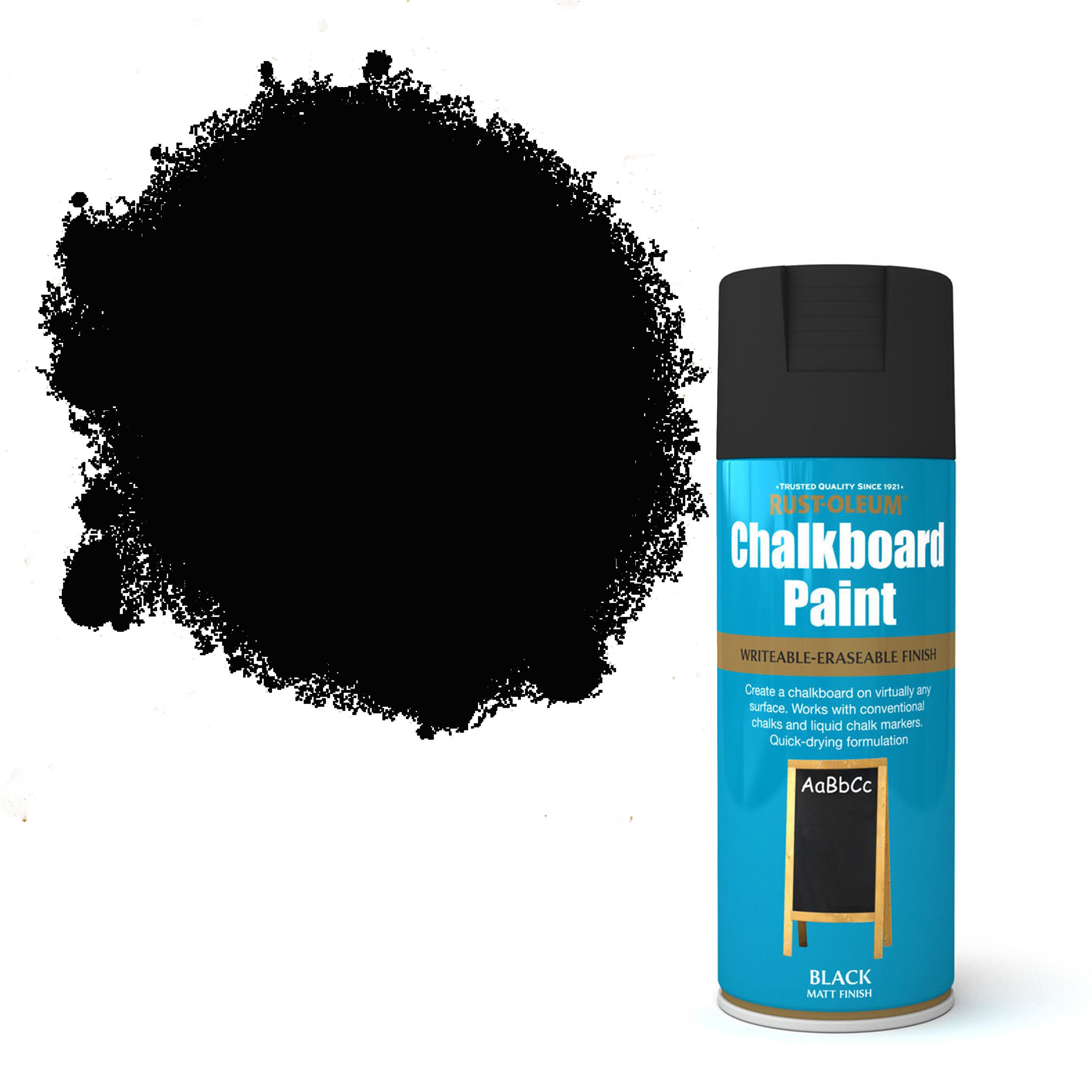 Rust-Oleum Chalkboard Black Matt Multi-surface Spray paint, 400ml