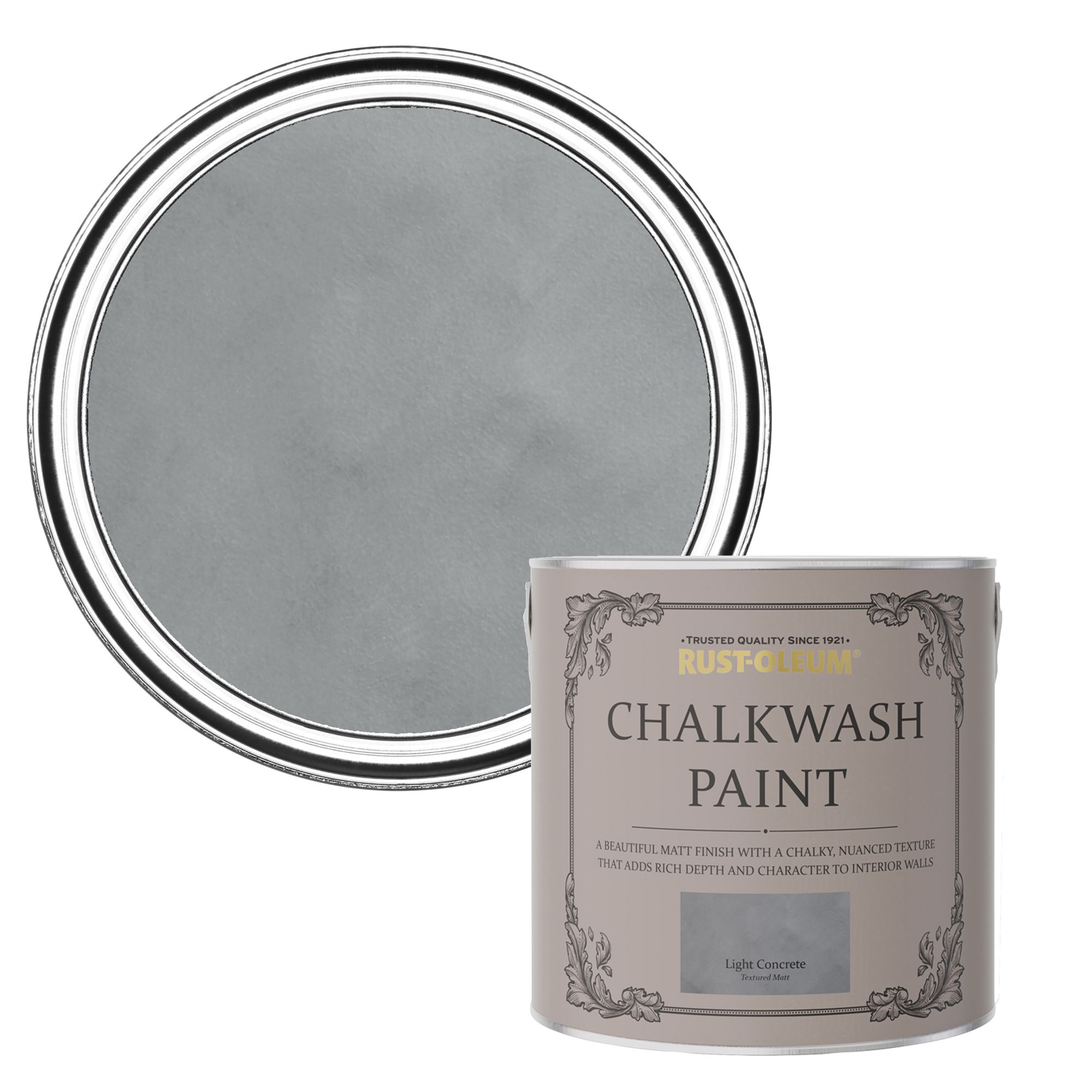 Rust-Oleum Chalky Finish Wall Pitch grey Flat matt Emulsion paint