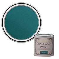 Rust-Oleum Chalkwash Peacock blue Flat matt Emulsion paint, 125ml