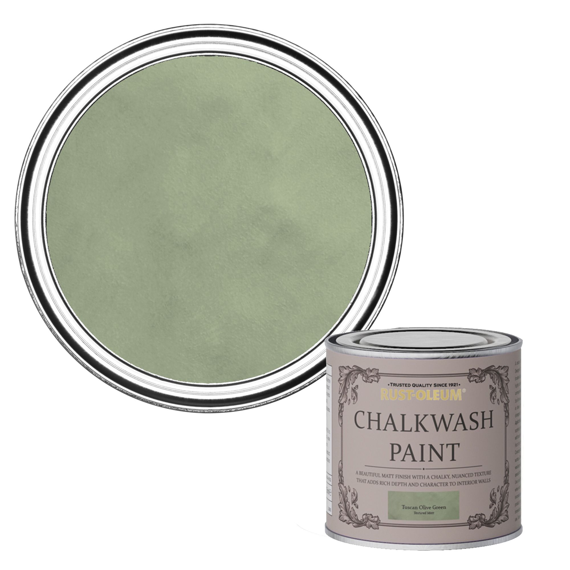 RustOleum Chalkwash Tuscan olive green Flat matt Emulsion paint, 125ml