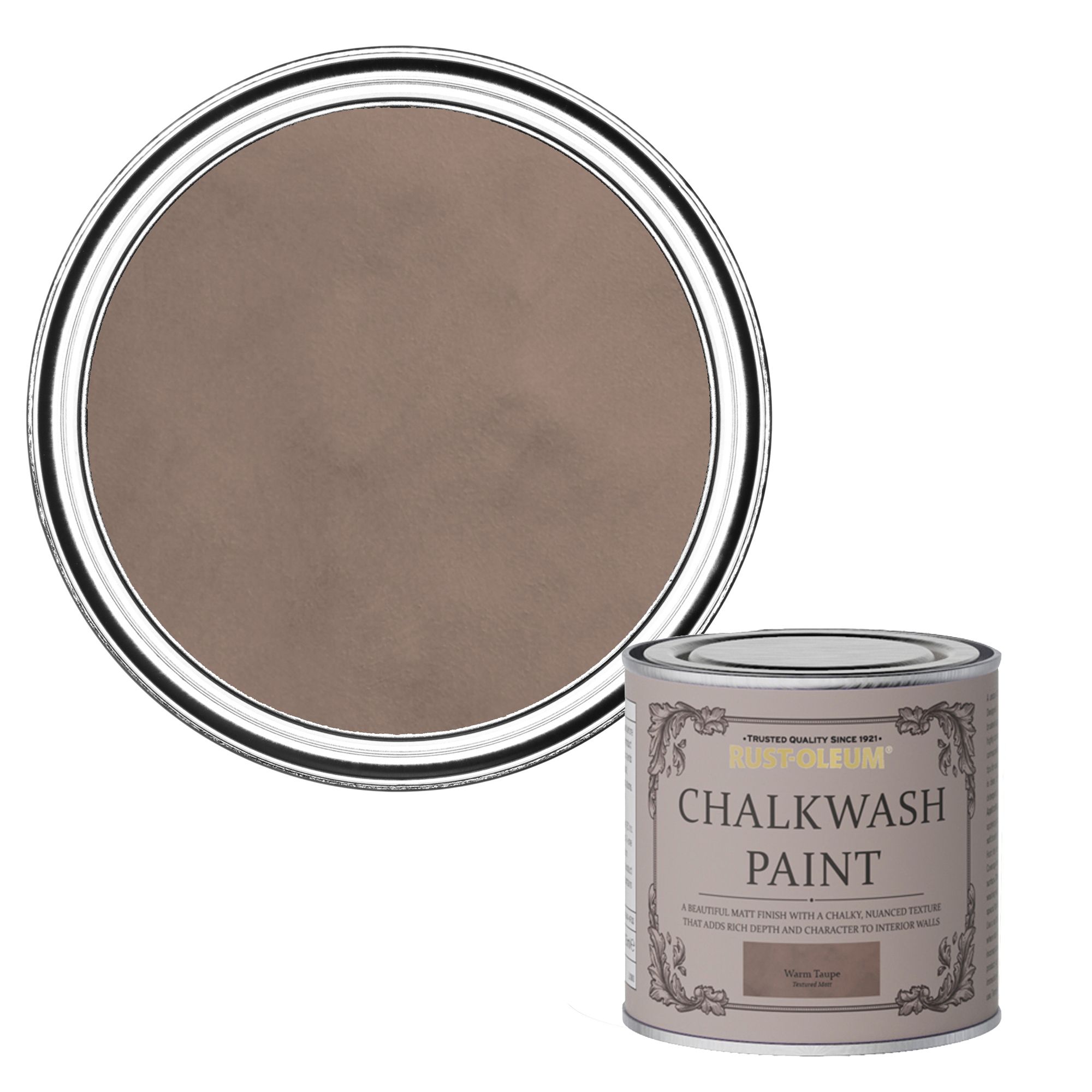 Rust-Oleum Chalkwash Warm taupe Flat matt Emulsion paint, 125ml
