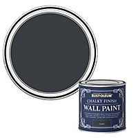 Rust-Oleum Chalky Finish Wall Graphite Flat matt Emulsion paint, 125ml