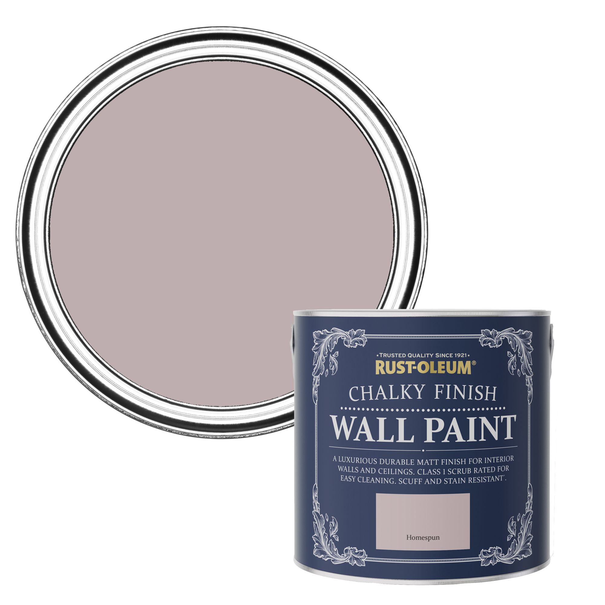 Rust-Oleum Chalky Finish Wall Homespun Flat matt Emulsion paint, 2.5L