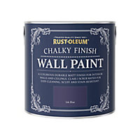 Rust-Oleum Chalky Finish Wall Ink blue Flat matt Emulsion paint, 2.5L