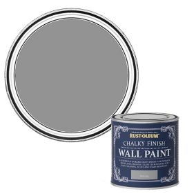 Rust-Oleum Chalky Finish Wall Pitch grey Flat matt Emulsion paint, 125ml
