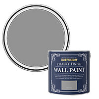 Rust-Oleum Chalky Finish Wall Pitch grey Flat matt Emulsion paint, 2.5L