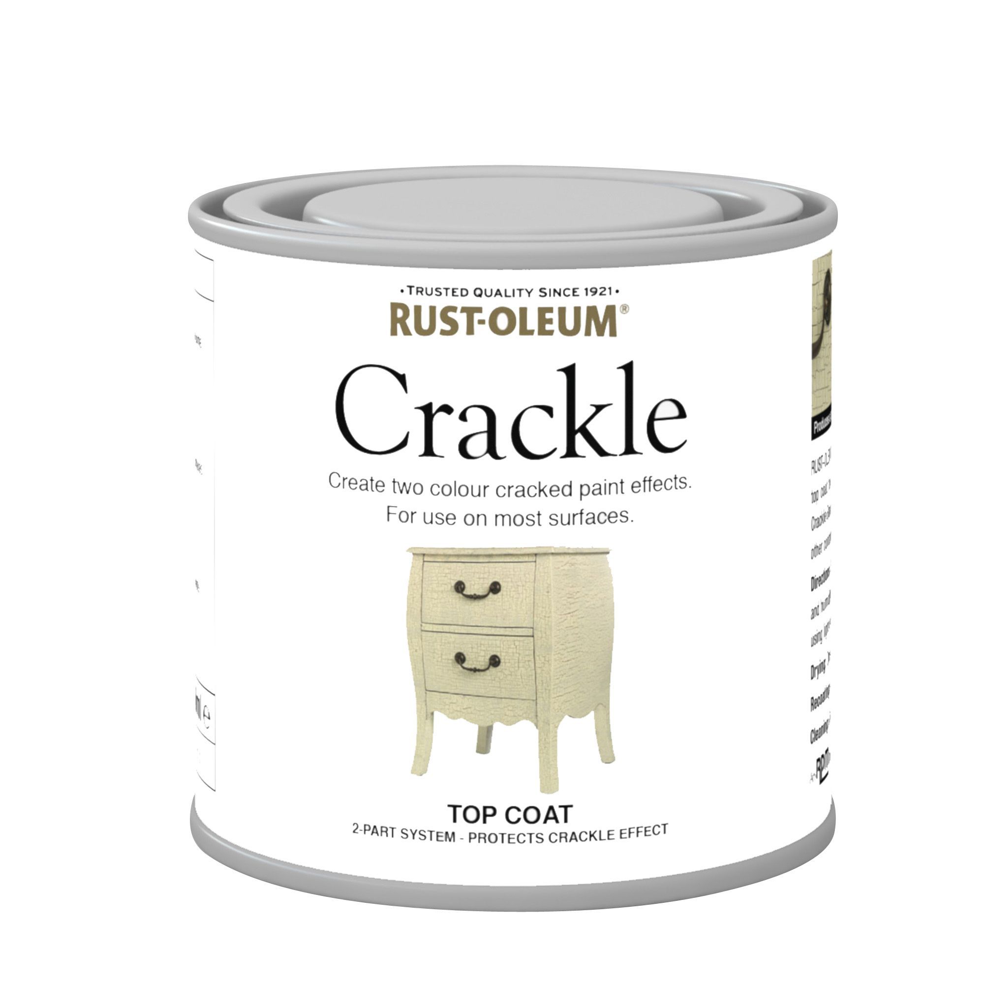 Rust-Oleum Clear Crackle effect Gloss Multi-surface Topcoat Special effect paint, 250ml