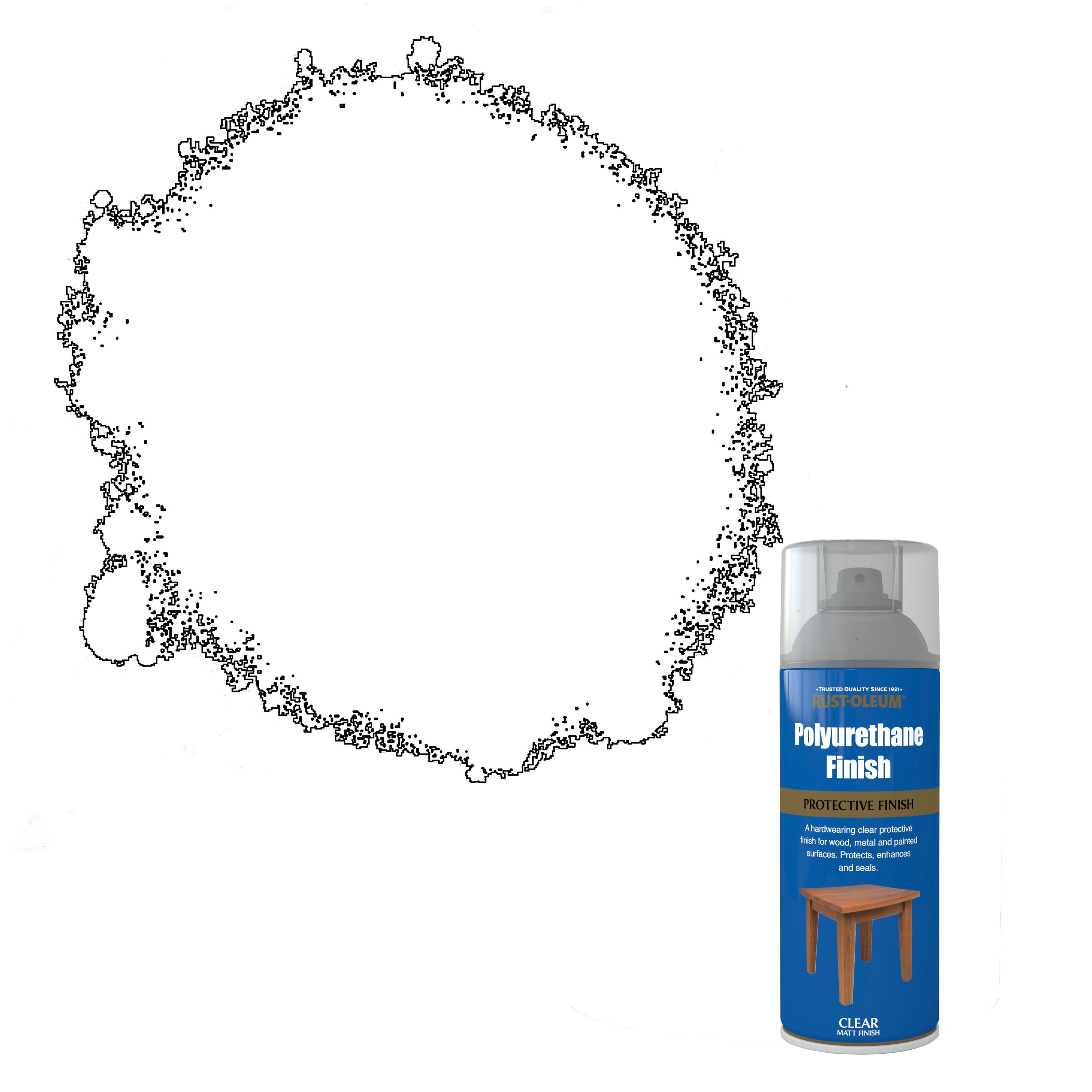 Rust Oleum Clear Matt Multi surface Lacquer Spray paint 400ml