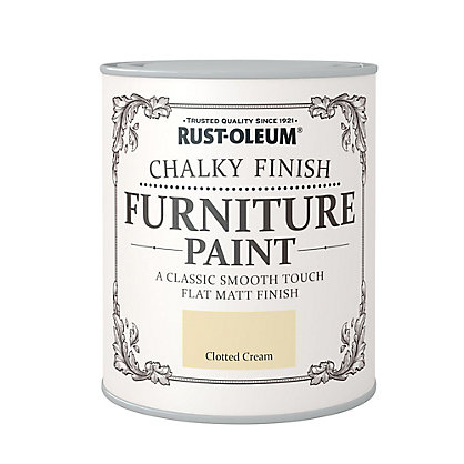 Rust-Oleum Clotted cream Chalky effect Matt Furniture paint, 125ml