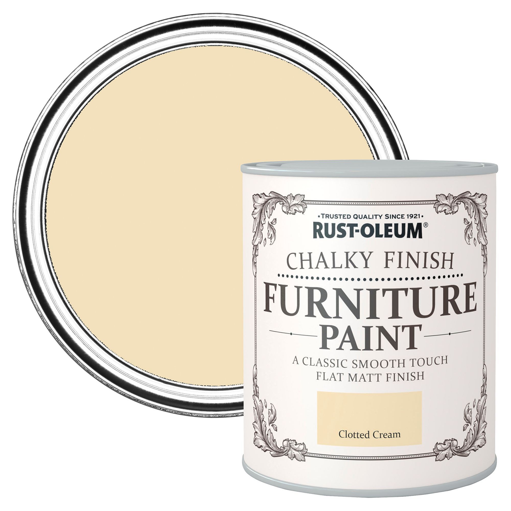 Rust-Oleum Clotted cream Flat matt Furniture paint, 2.5L