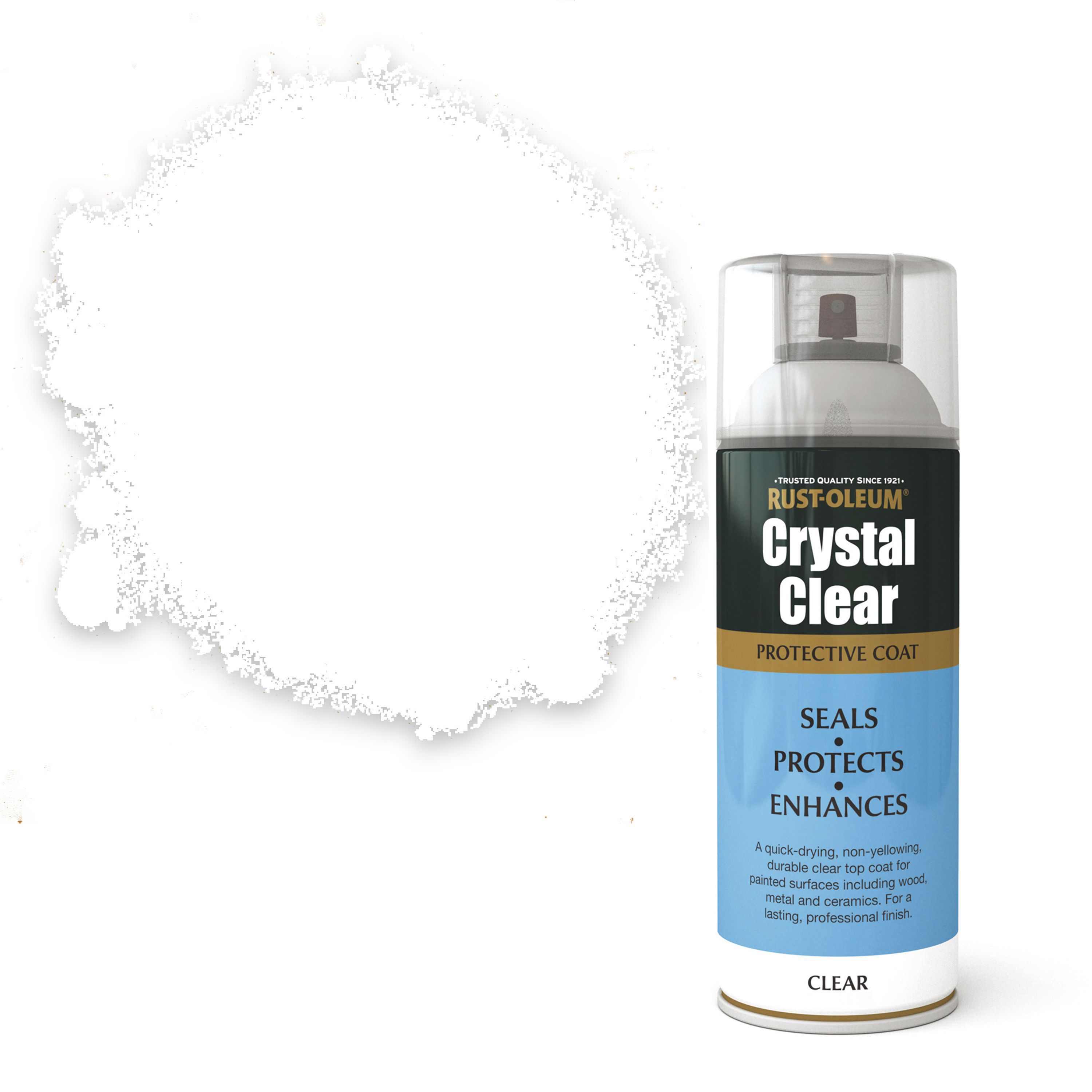 Rust Oleum Crystal Clear Clear Semi Gloss Lacquer Spray Paint 400ml Diy At B Q