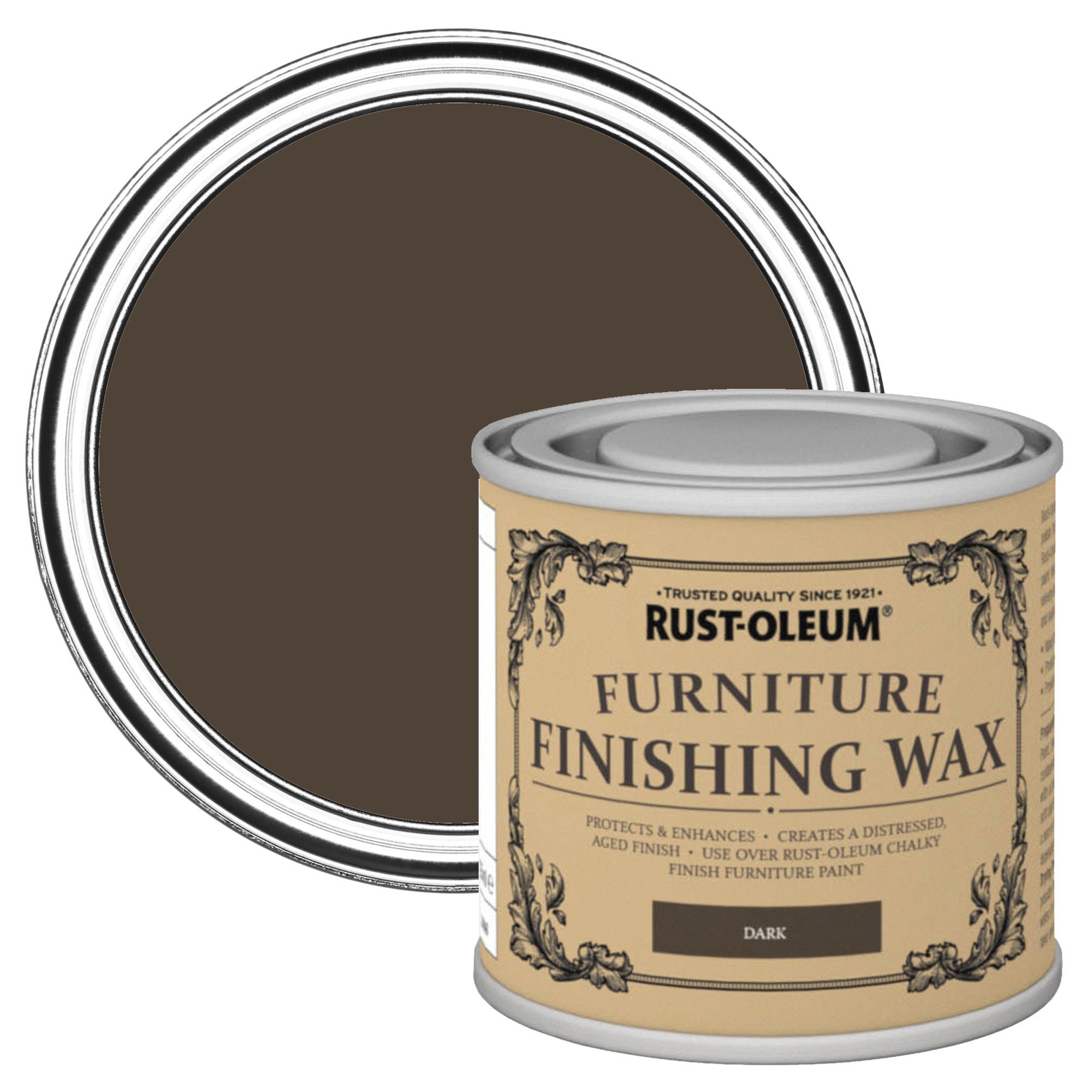 RustOleum Dark Matt Furniture finishing wax 125 ml DIY at B&Q