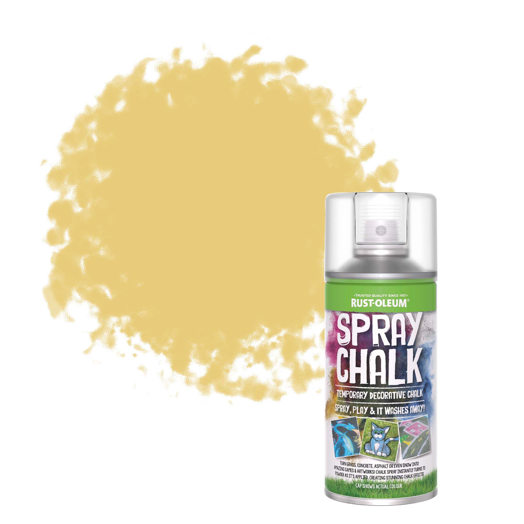 Rust Oleum Decorative Yellow Chalky Topcoat Spray paint 150ml