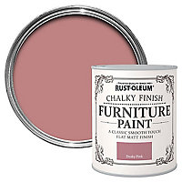 Rust-Oleum Dusky pink Chalky effect Matt Furniture paint, 125ml