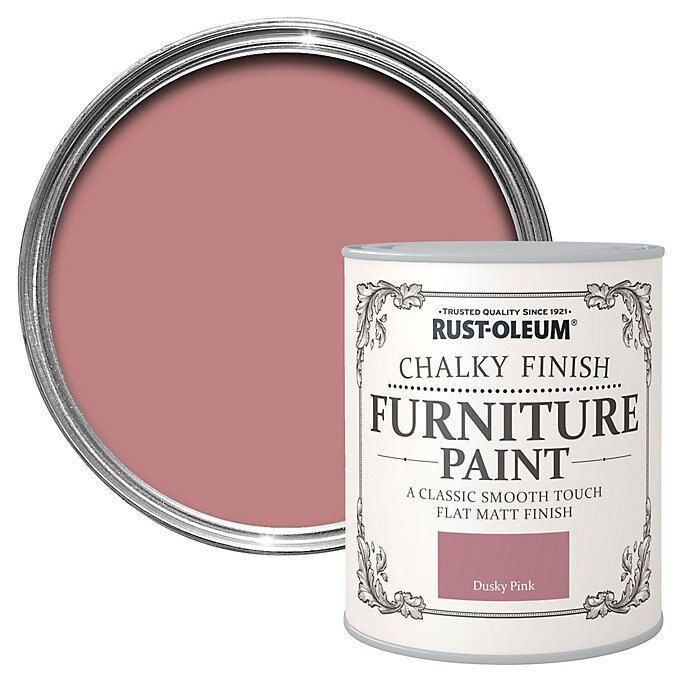 Rust-Oleum Dusky pink Chalky effect Matt Furniture paint, 750ml
