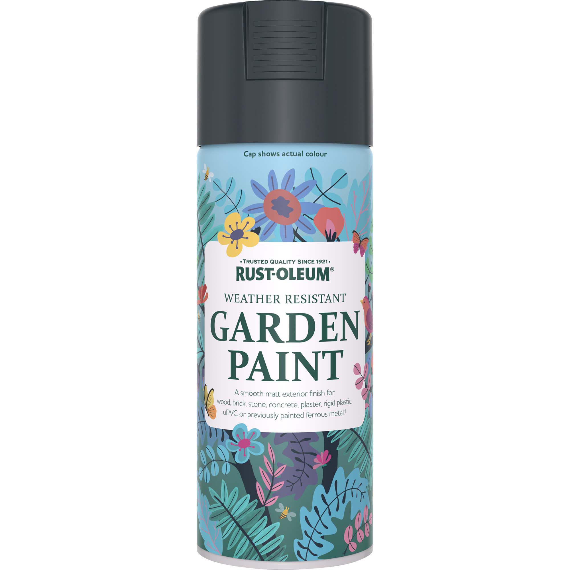 Rust-Oleum Evening Blue Matt Multi-surface Exterior Topcoat Paint, 400ml Spray can