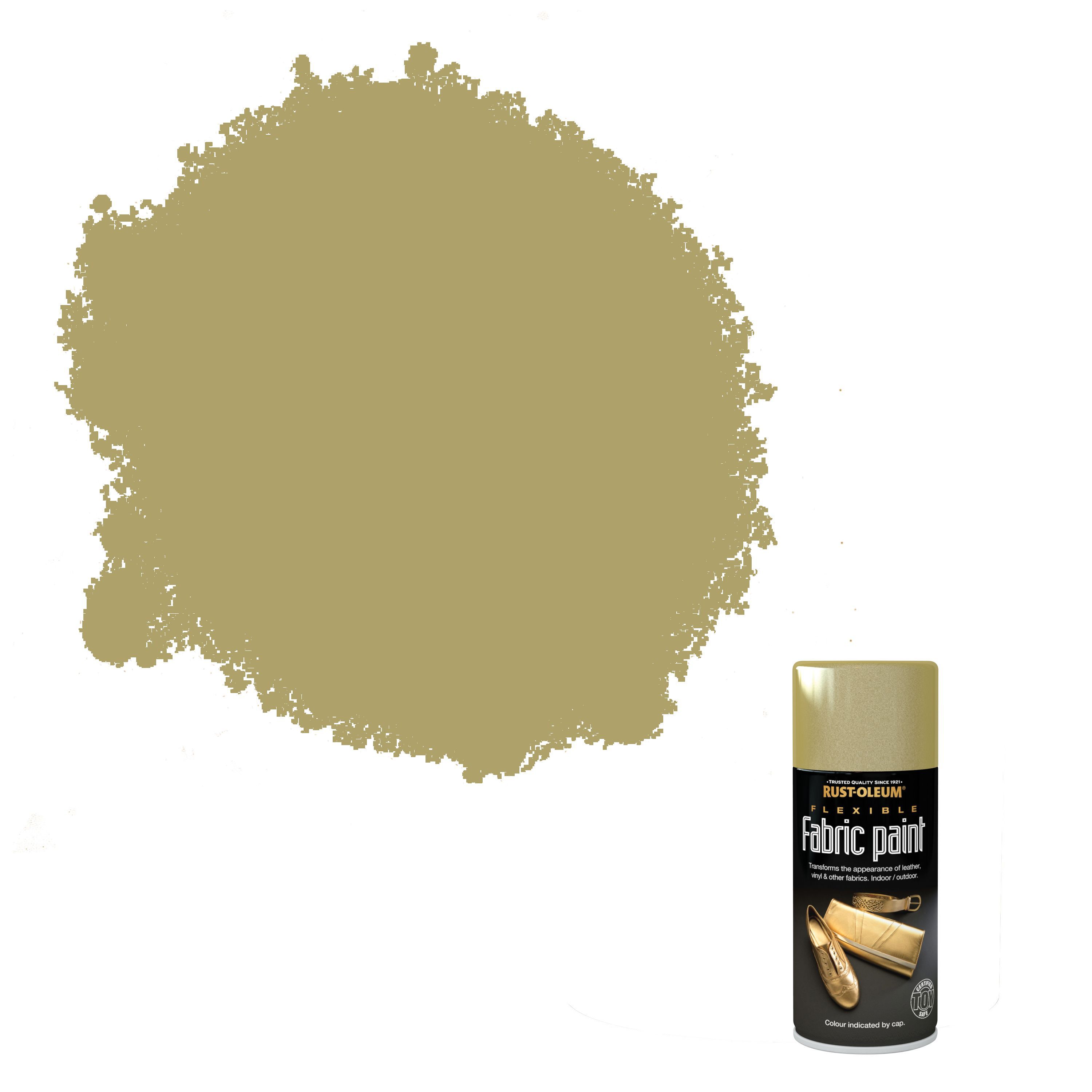 RustOleum Fabric Gold effect Multisurface Spray paint, 150ml DIY at B&Q