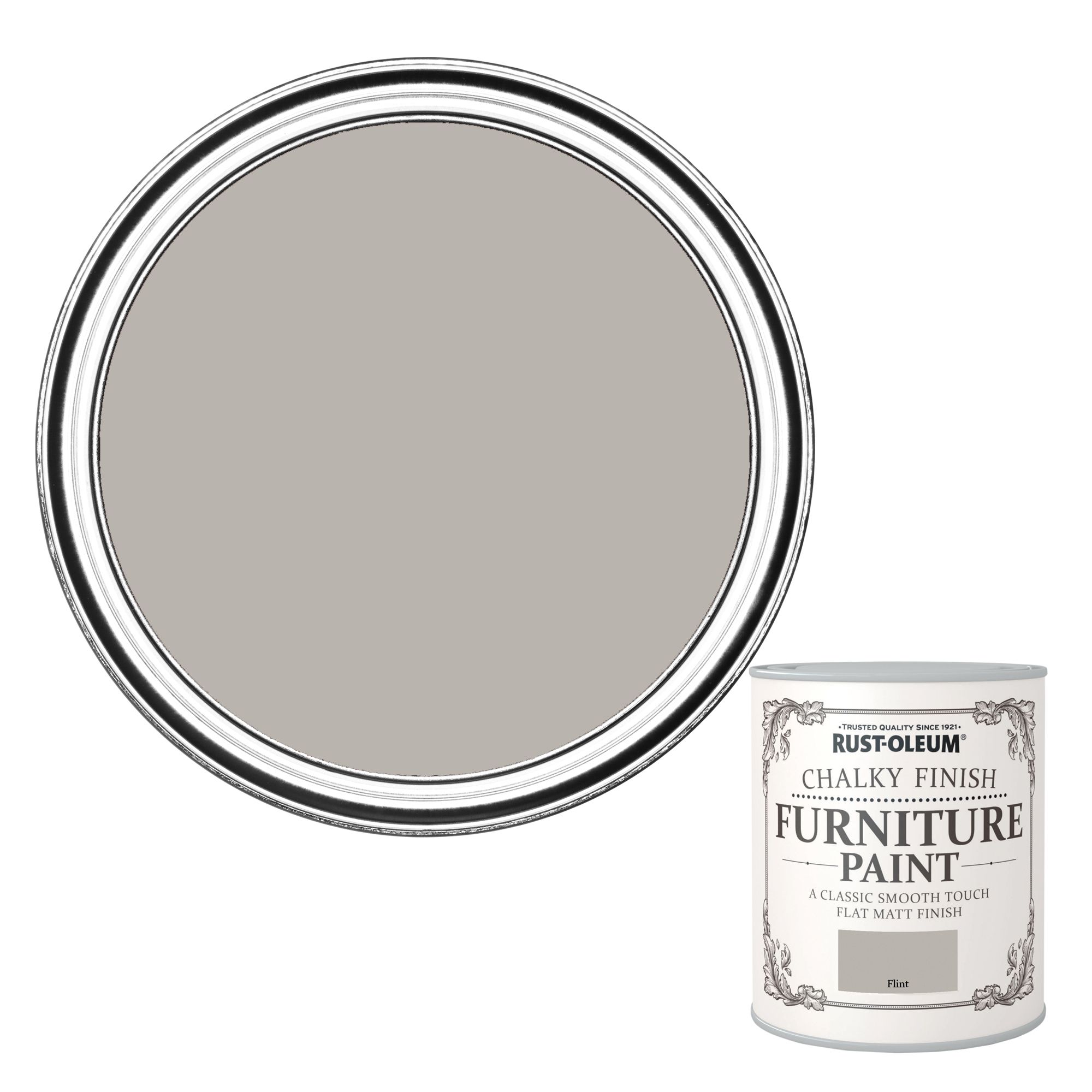 RustOleum Flint Flat matt Furniture paint, 125ml DIY at B&Q
