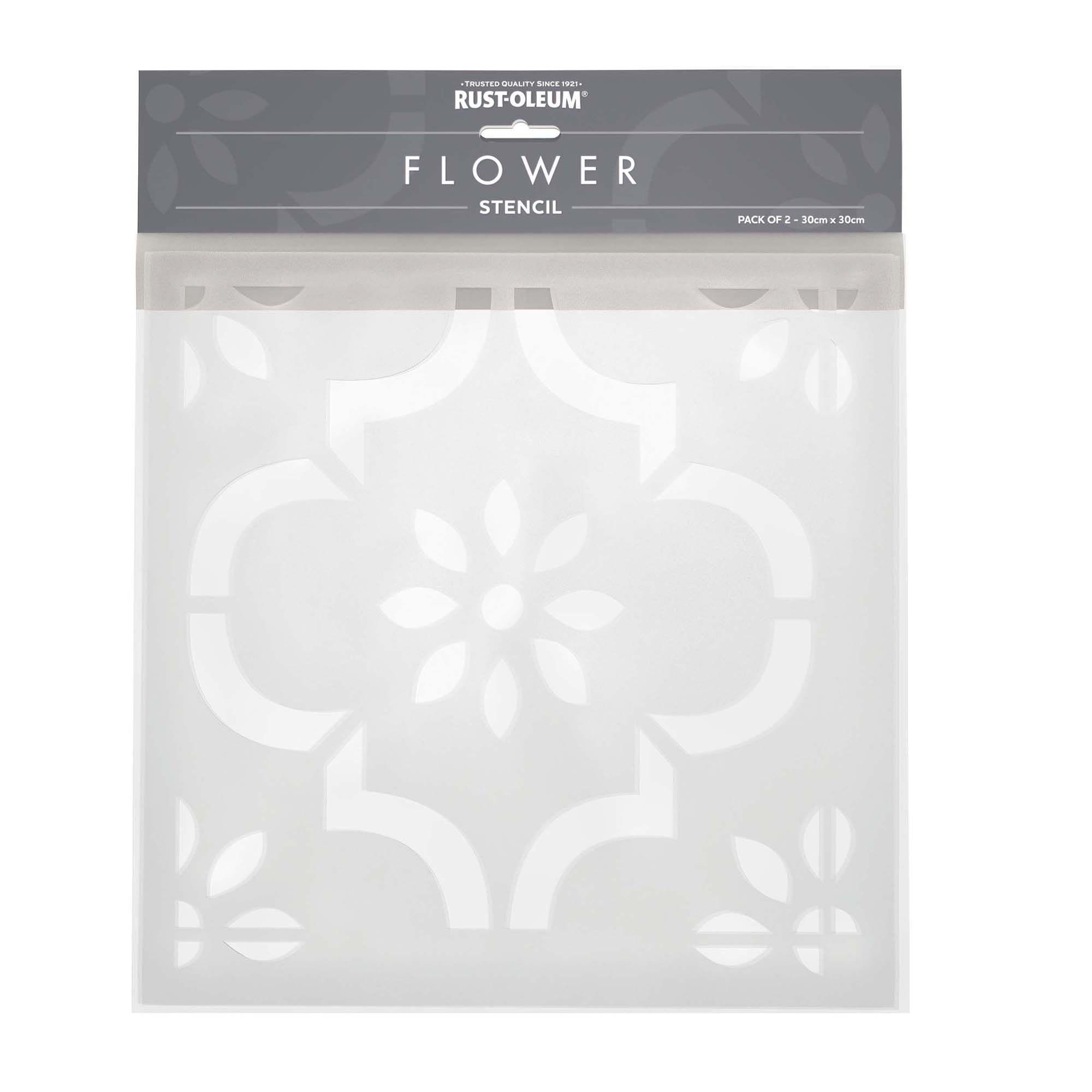 RustOleum Flower Paint stencil, Pack of 2 DIY at B&Q