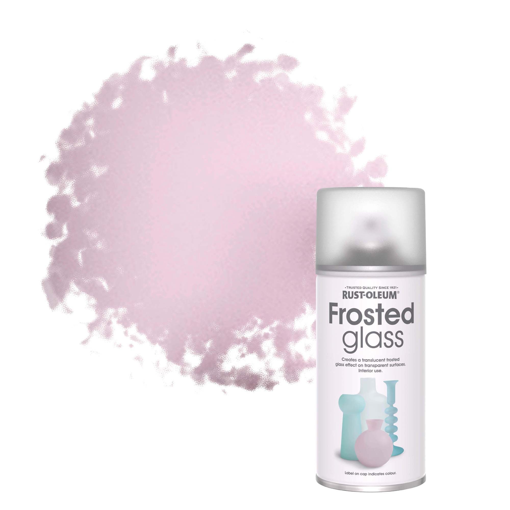 RustOleum Frosted Glass Rose Matt Frosted glass effect Topcoat Spray