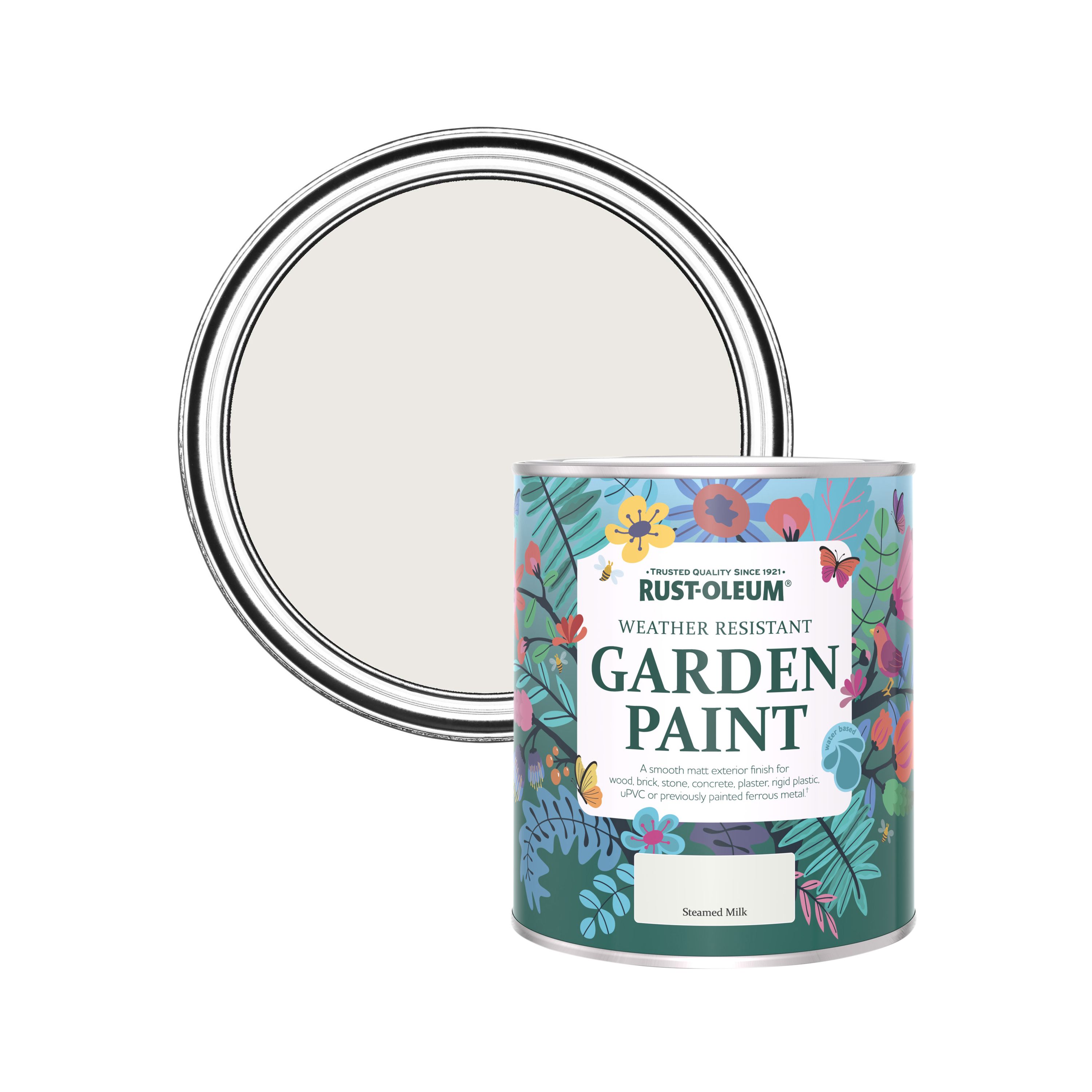 Rust-Oleum Garden Paint Steamed Milk Matt Multi-surface Garden Paint, 750ml Tin