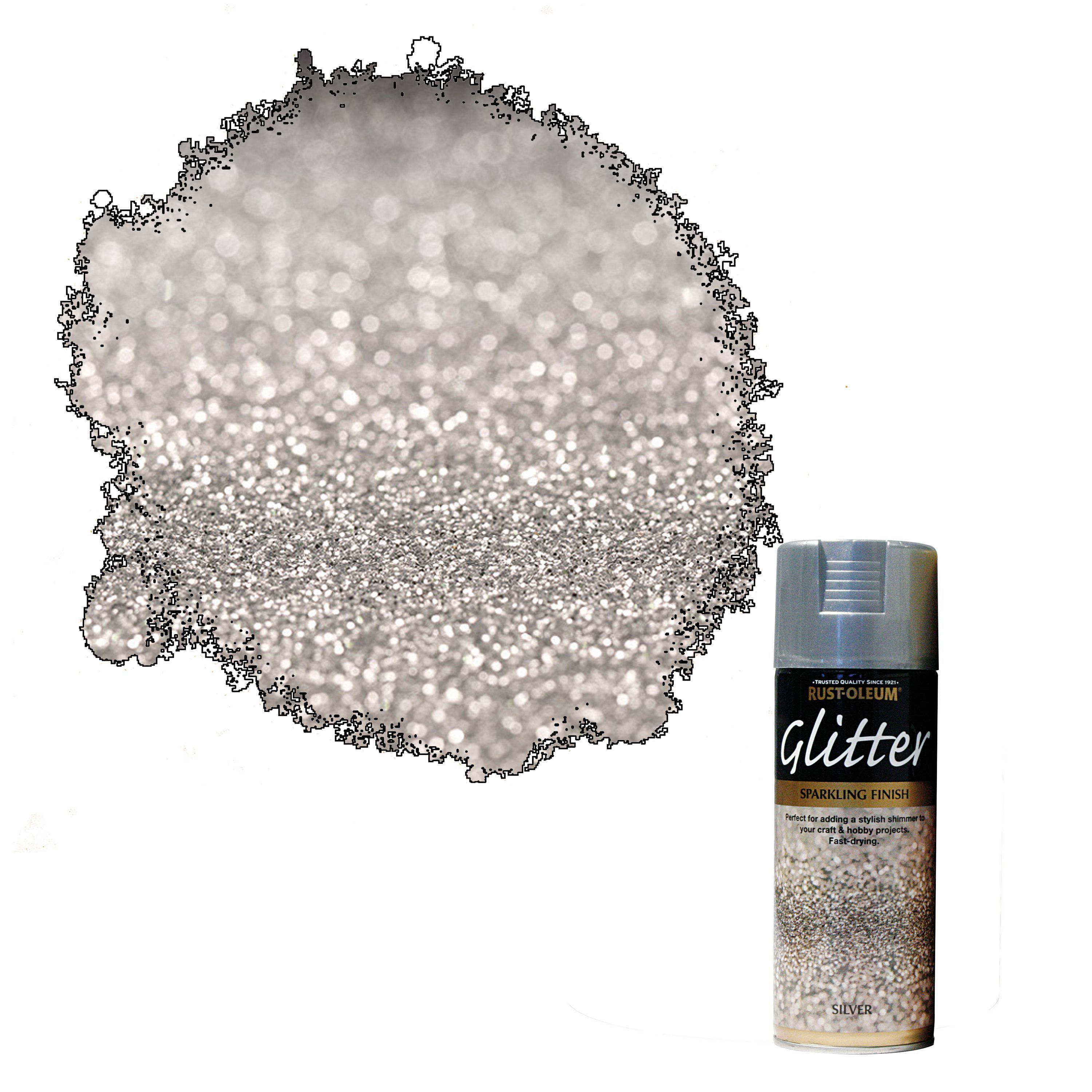 Rust-Oleum Glitter Gloss Silver glitter effect Multi-surface Spray paint, 400ml