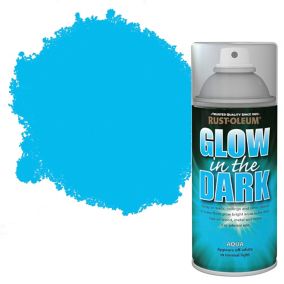 Rust-Oleum Glow in the dark Aqua Matt Multi-surface Spray paint, 150ml