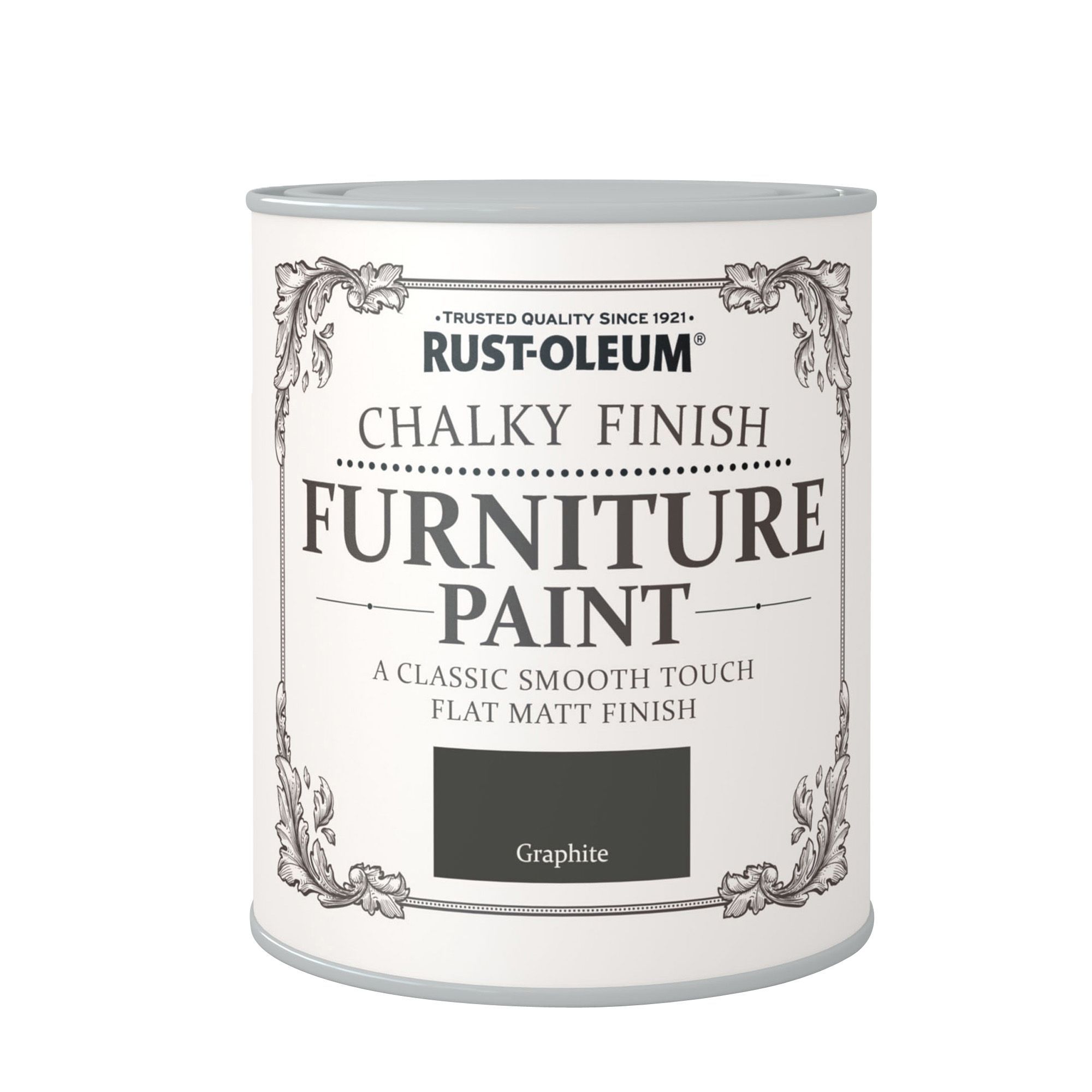 Rust-Oleum Graphite Chalky effect Matt Furniture paint, 125ml