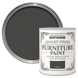 Rust-Oleum Graphite Chalky effect Matt Furniture paint, 750ml
