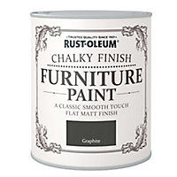 Rust-Oleum Graphite Chalky effect Matt Furniture paint, 750ml