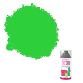 Rust-Oleum Green Matt Neon effect Multi-surface Spray paint, 150ml