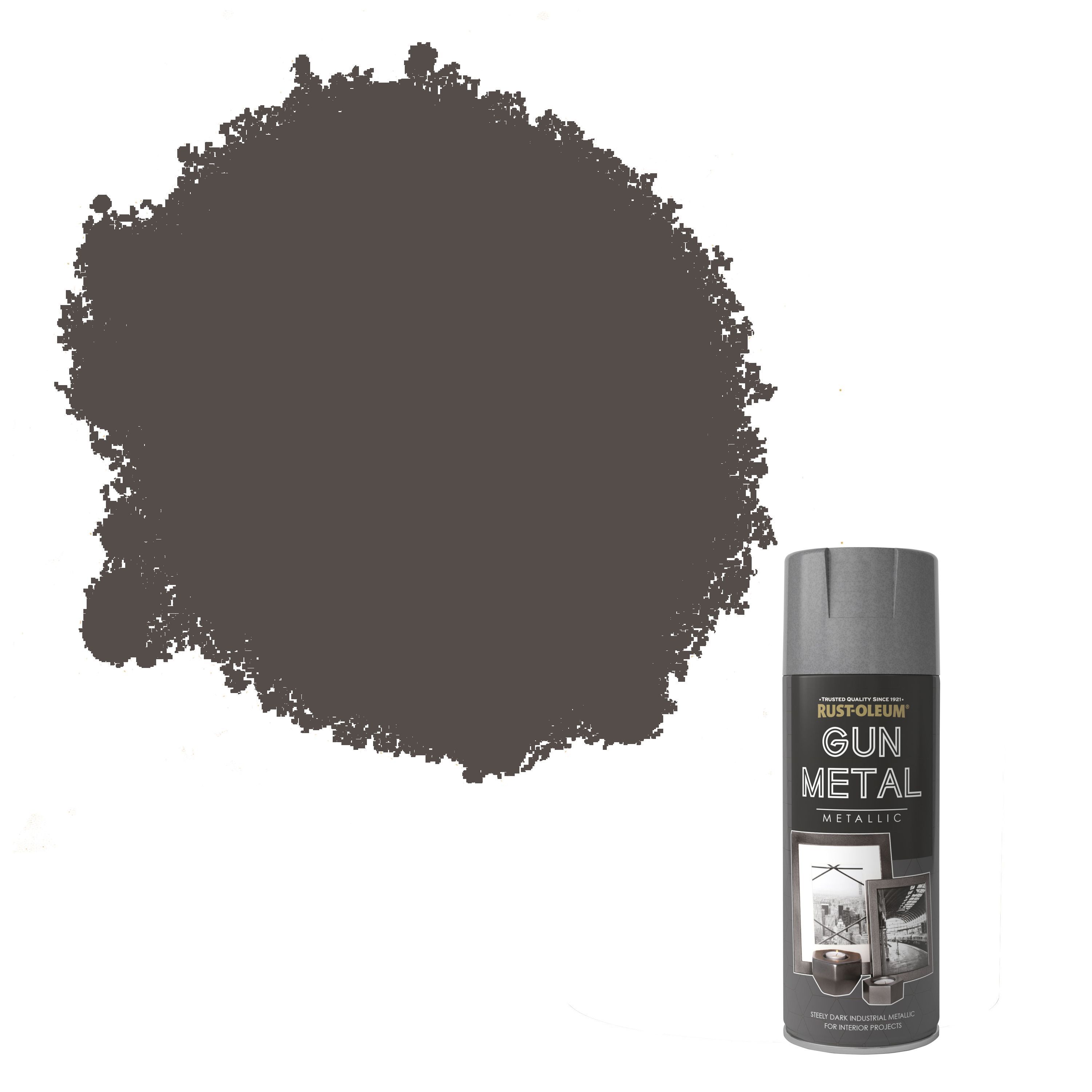 Rust Oleum Gun metal Metallic effect Multi surface Spray paint