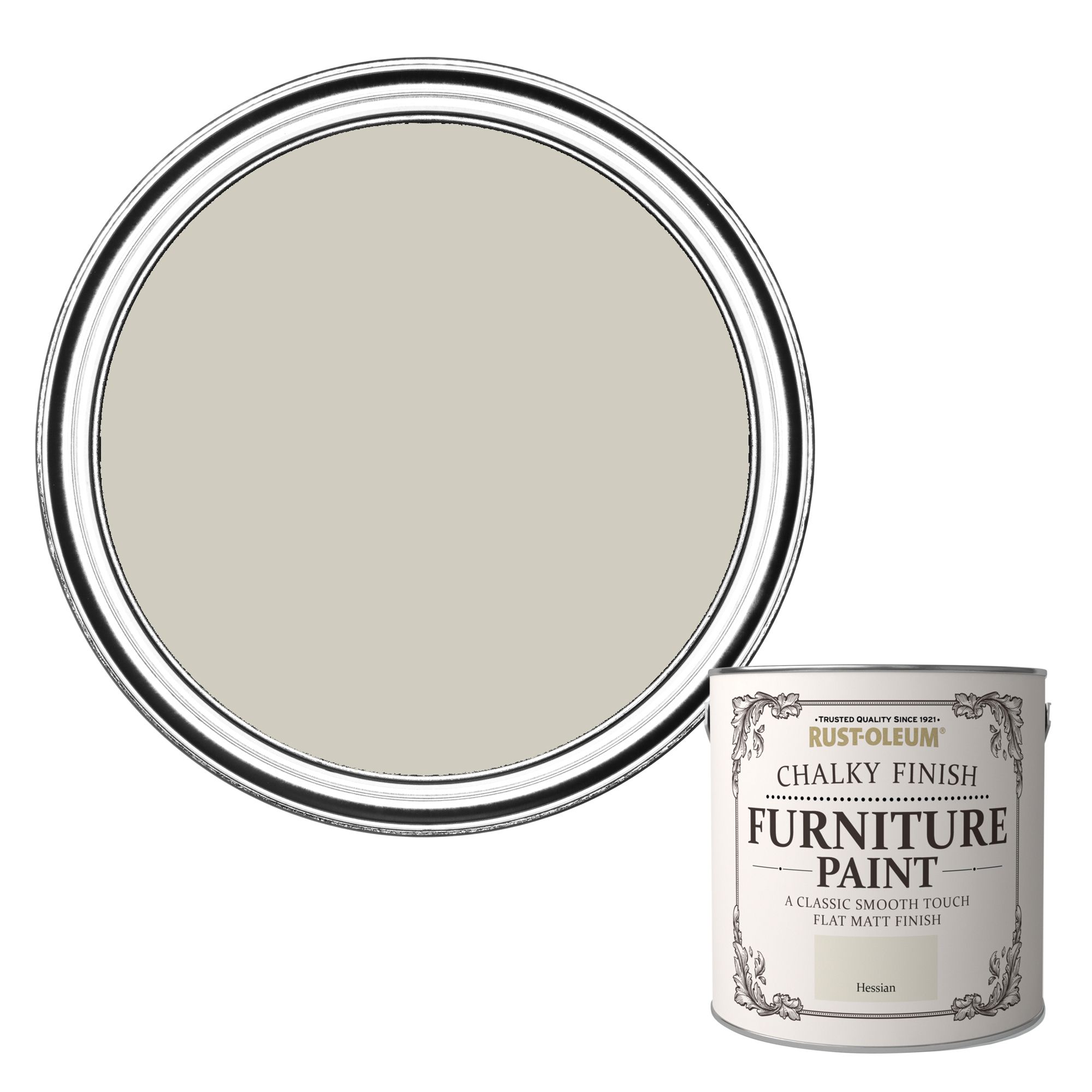 Rust-oleum Hessian Flat Matt Furniture Paint, 2.5l 