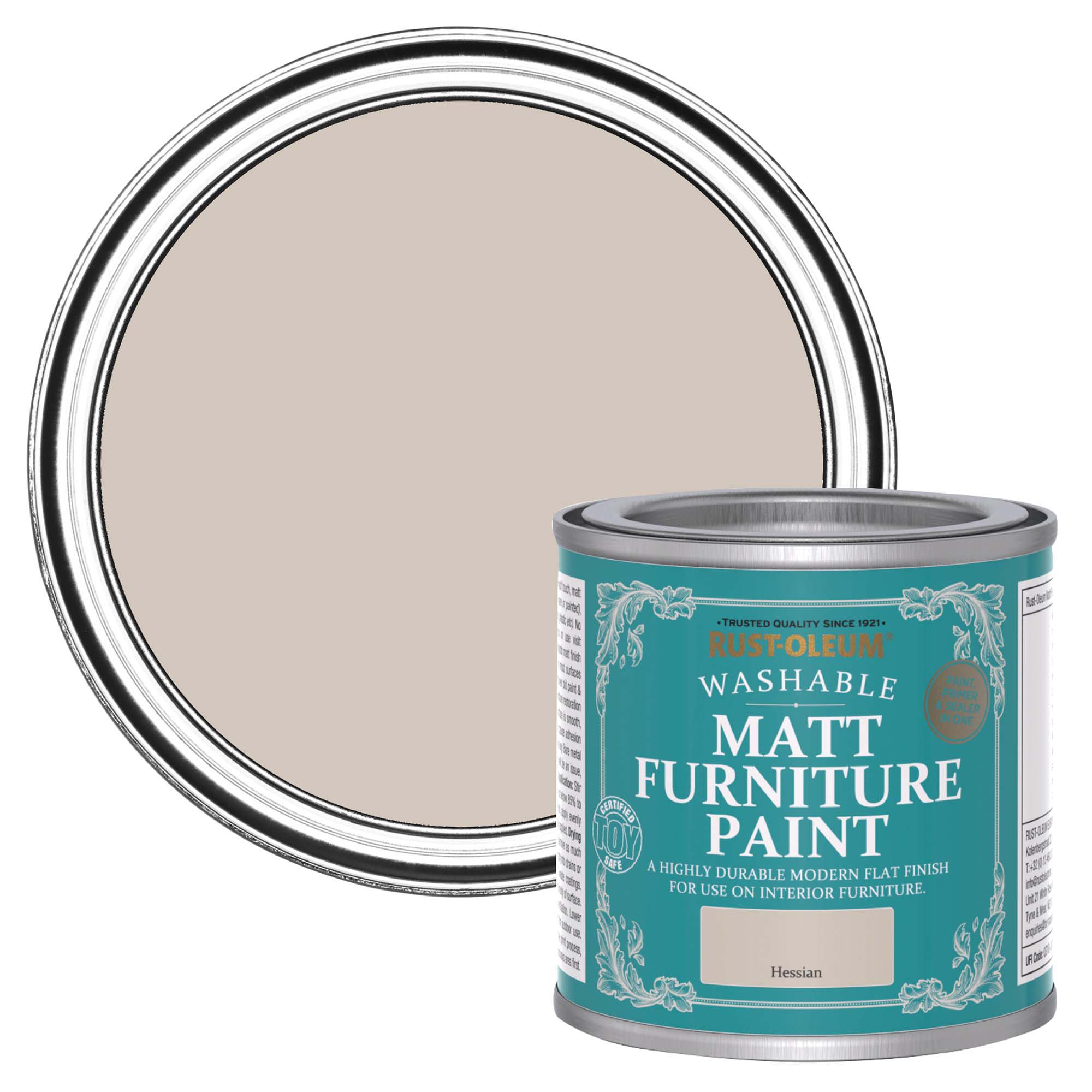 RustOleum Hessian Matt Furniture paint, 125ml DIY at B&Q