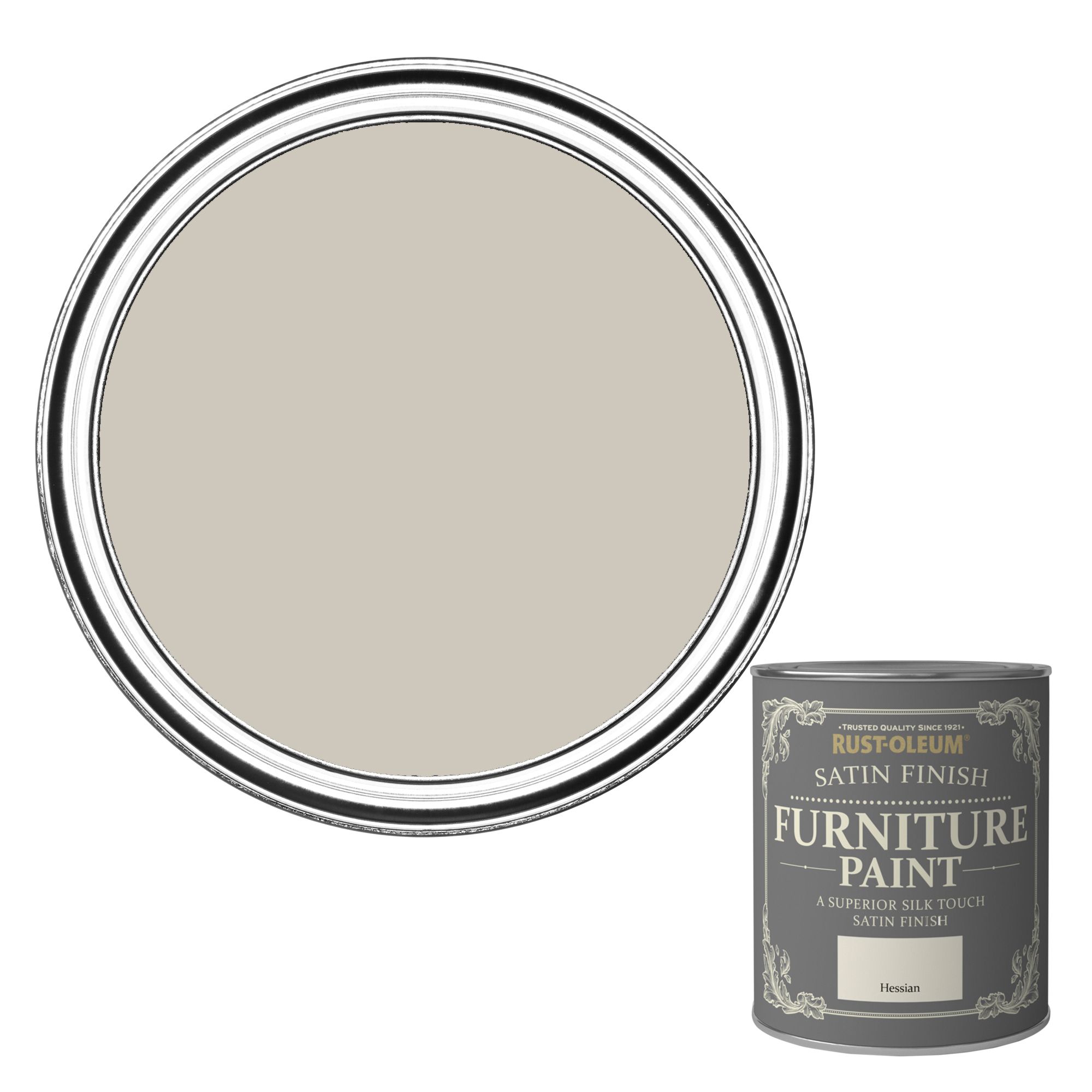 RustOleum Hessian Satinwood Furniture paint, 125ml DIY at B&Q