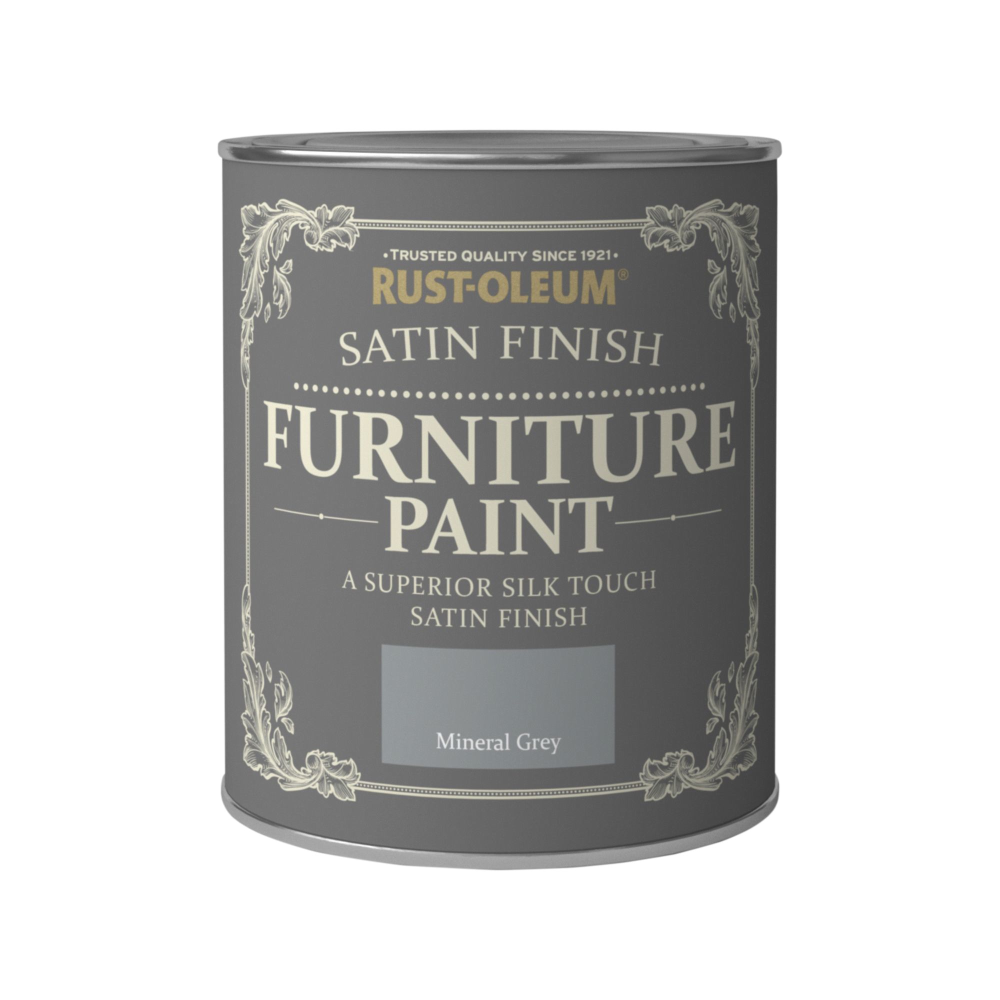 Rust-Oleum Interior Mineral grey Satinwood Furniture paint, 125ml
