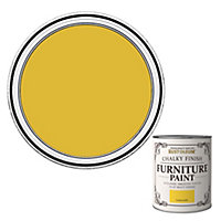 Rust-Oleum Lemon jelly Flat matt Furniture paint, 125ml