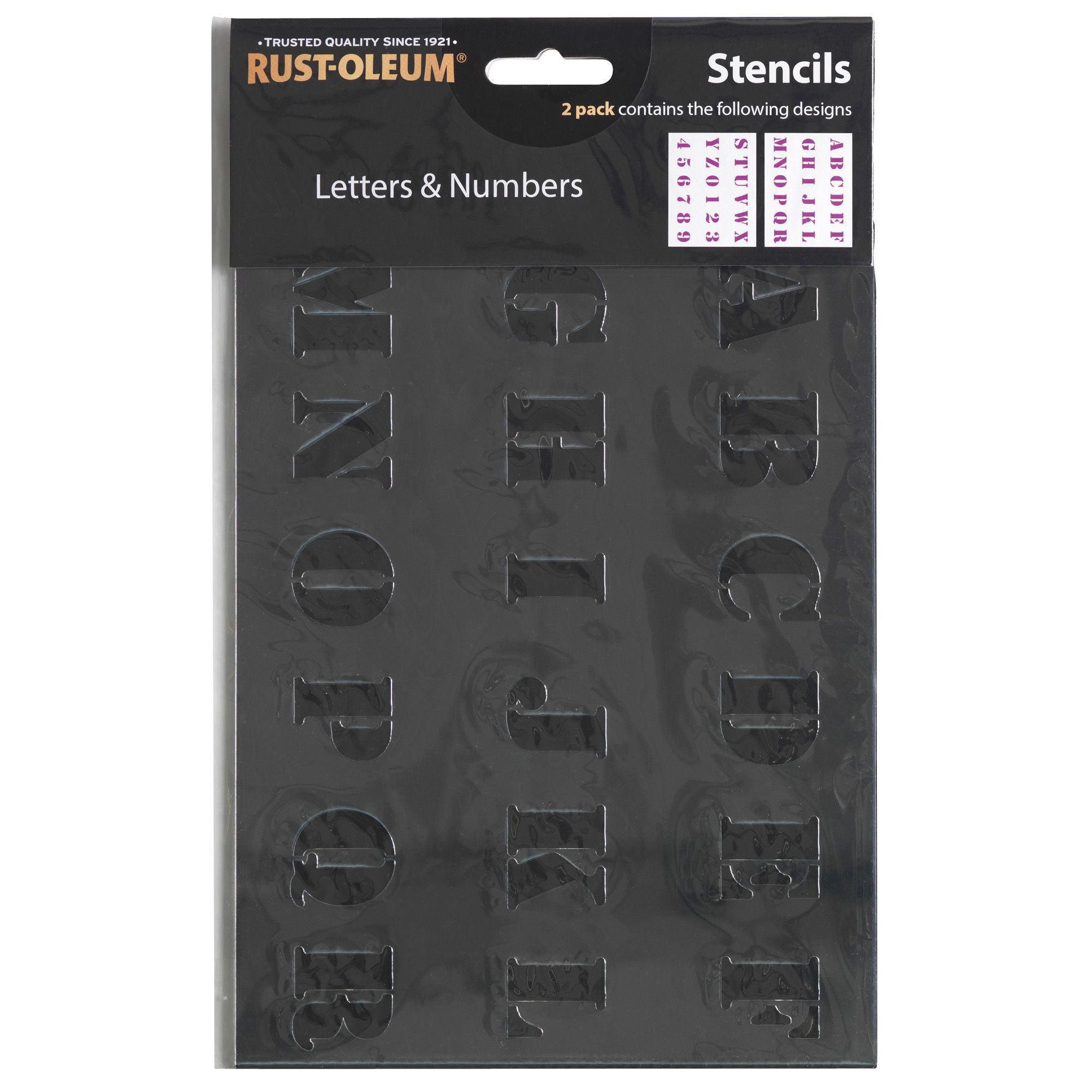 Rust-Oleum Letters Paint stencil, Pack of 2